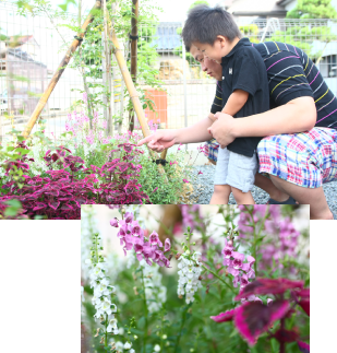 H様のお子様達もお花が大好き