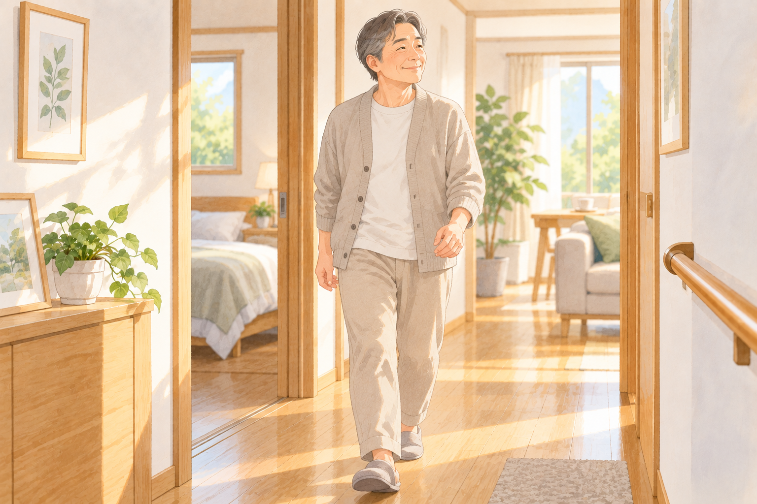 部屋から部屋へ移動するとき